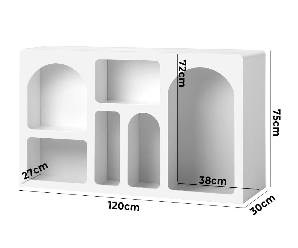 Amaro White Modern Display Cabinet | 120cm Modern White Multi Storage Display Stand Buffet Unit