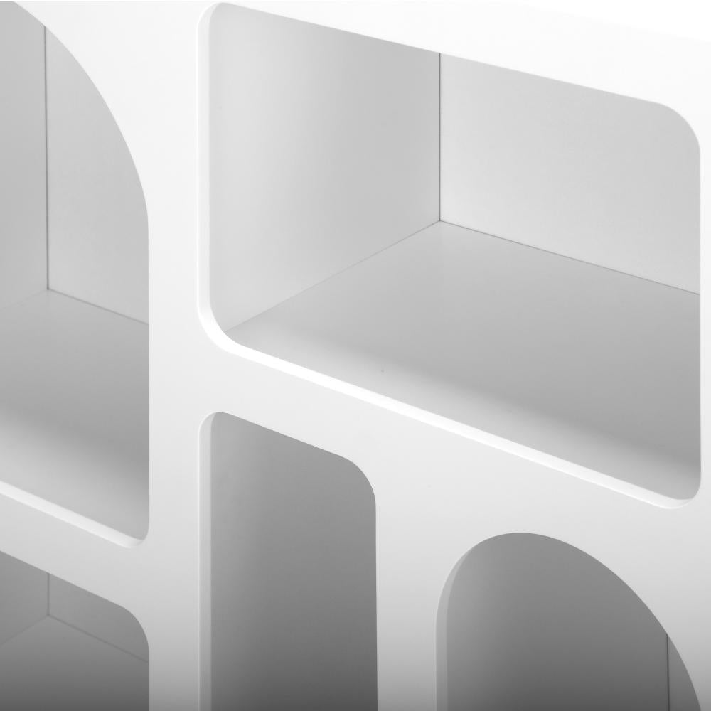 Amaro White Modern Display Cabinet | 120cm Modern White Multi Storage Display Stand Buffet Unit