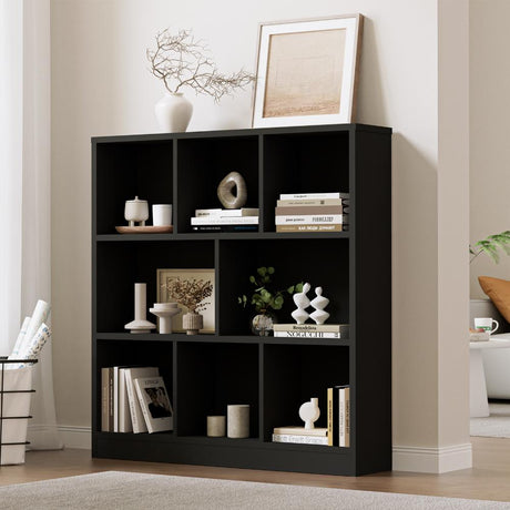 Milanese 8 Cube Wooden Display Unit | Modern Wooden Bookshelf Storage Shelving Unit