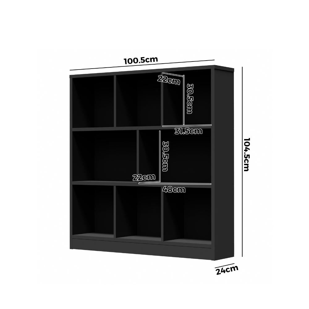 Milanese 8 Cube Wooden Display Unit | Modern Wooden Bookshelf Storage Shelving Unit