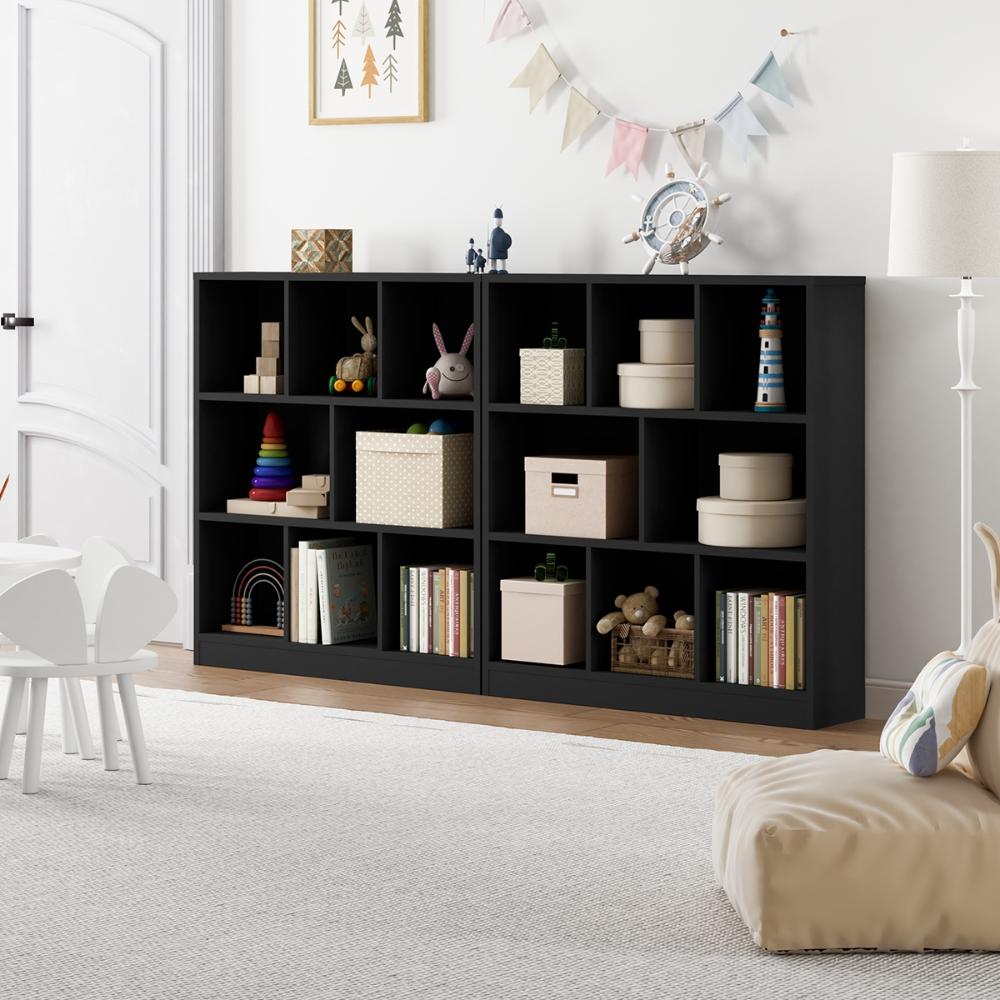 Milanese 8 Cube Wooden Display Unit | Modern Wooden Bookshelf Storage Shelving Unit
