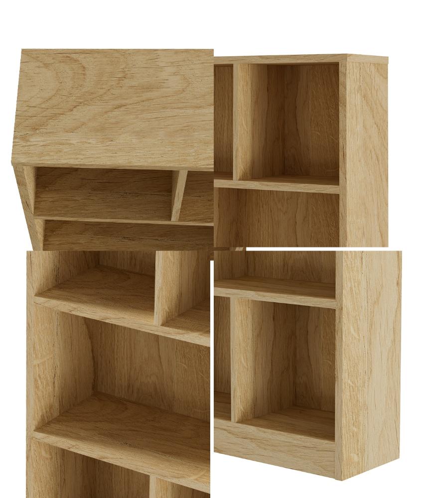 Milanese 8 Cube Wooden Display Unit | Modern Wooden Bookshelf Storage Shelving Unit