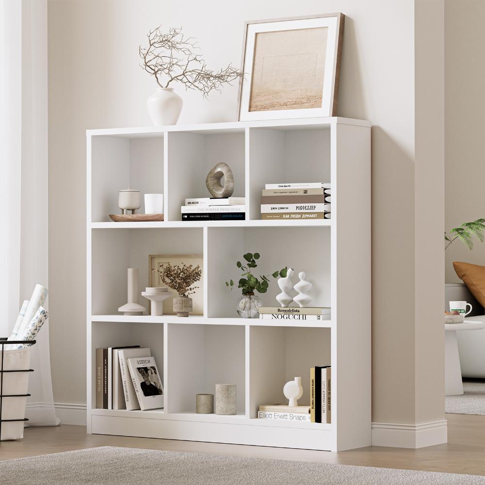 Milanese 8 Cube Wooden Display Unit | Modern Wooden Bookshelf Storage Shelving Unit