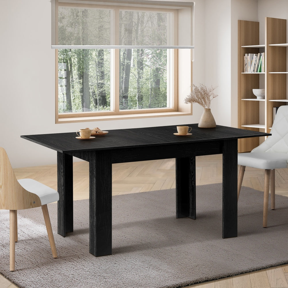 Bianco Nuovo Extendable 120-160cm Dining Table | Wooden Finish Modern Kitchen Table