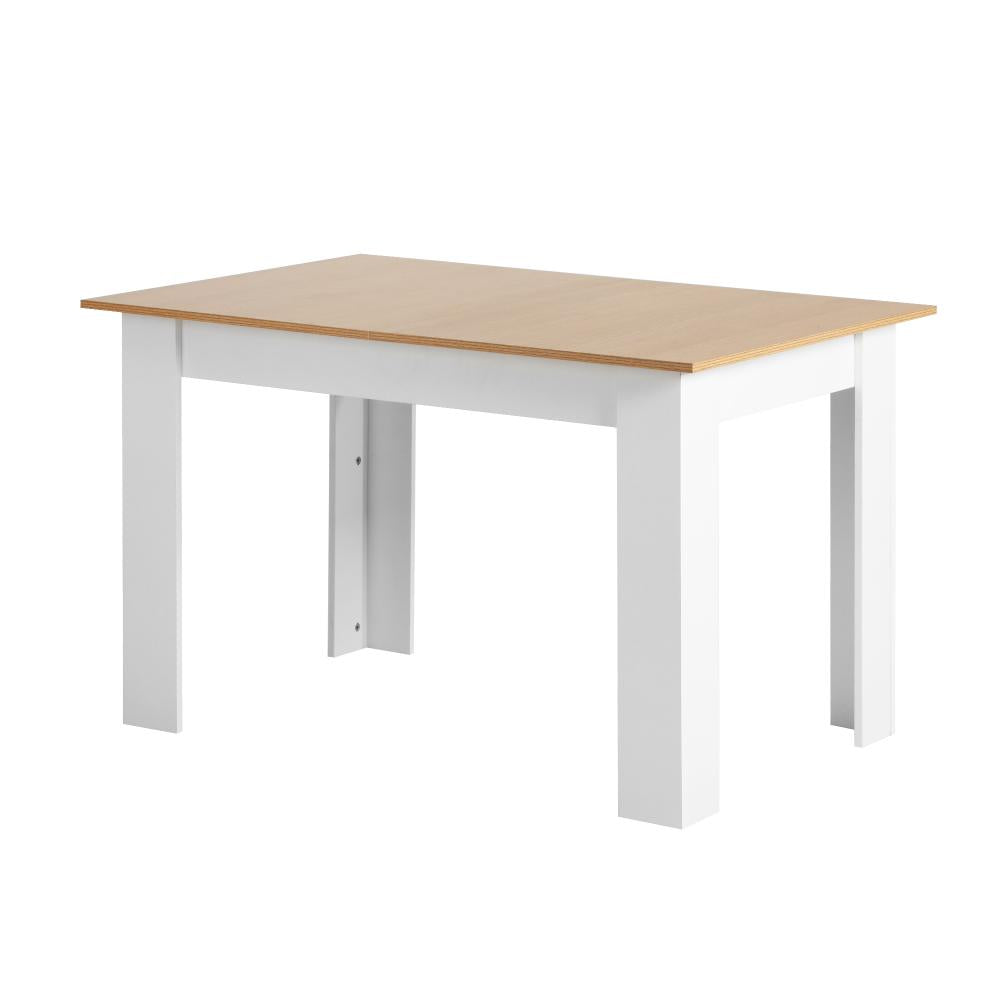Bianco Nuovo Extendable 120-160cm Dining Table | Wooden Finish Modern Kitchen Table