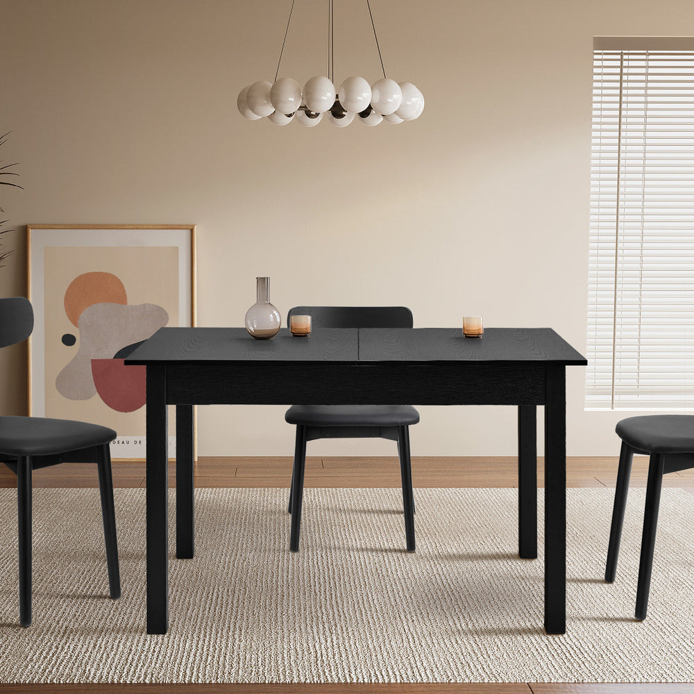 Tuscana Extendable 120-160cm Dining Table | Versatile Woodgrain Finish Modern Kitchen Table
