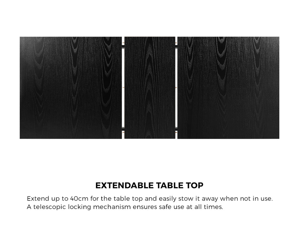 Tuscana Extendable 120-160cm Dining Table | Versatile Woodgrain Finish Modern Kitchen Table