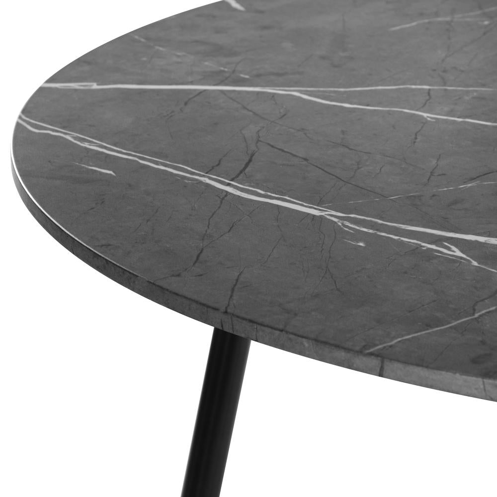 Amalfi Dios Marble Style Round Dining Table | Premium Modern 110cm Dining Table Marble Style Top
