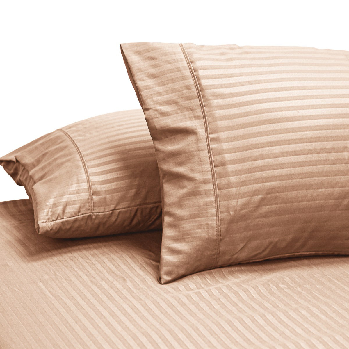 2000TC Pin Stripe Bamboo Cooling Fitted Sheet Combo Set | Hotel Quality Jacquard Bamboo Sheets