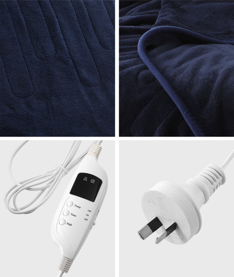 Nuvola Super Warm Electric Heated Blanket with Auto Off | 9 Heat Setting Fleece Electric Blanket