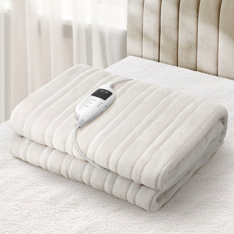 Nuvola Super Warm Electric Heated Blanket with Auto Off | 9 Heat Setting Fleece Electric Blanket