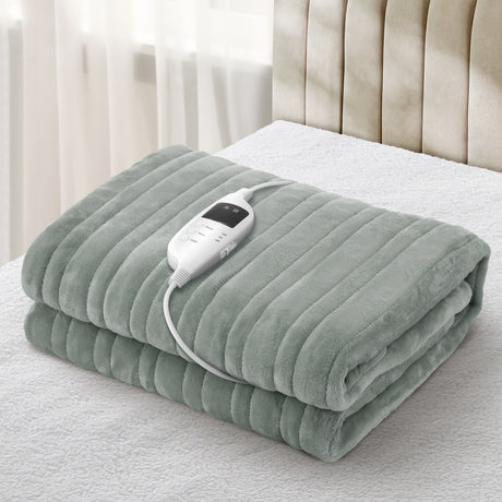 Nuvola Super Warm Electric Heated Blanket with Auto Off | 9 Heat Setting Fleece Electric Blanket