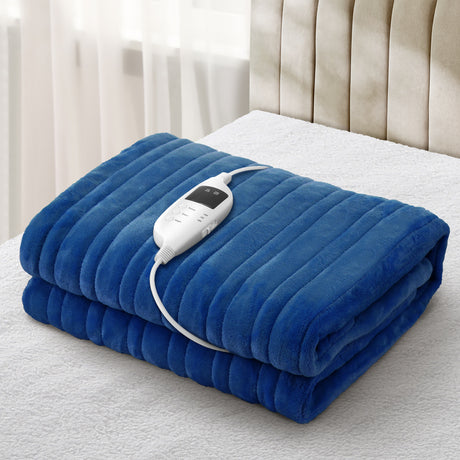 Nuvola Super Warm Electric Heated Blanket with Auto Off | 9 Heat Setting Fleece Electric Blanket
