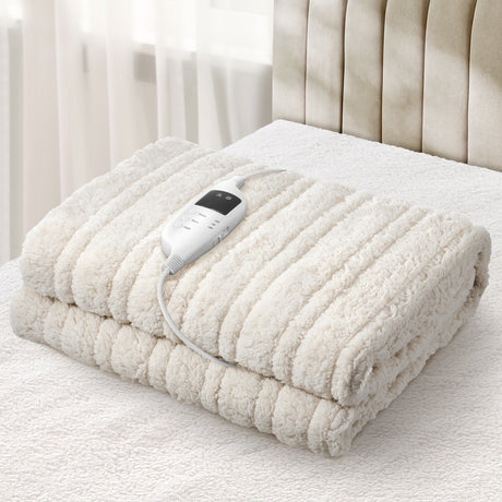 Nuvola Super Warm Electric Heated Blanket with Auto Off | 9 Heat Setting Fleece Electric Blanket