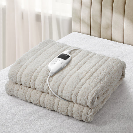 Nuvola Super Warm Electric Heated Blanket with Auto Off | 9 Heat Setting Fleece Electric Blanket
