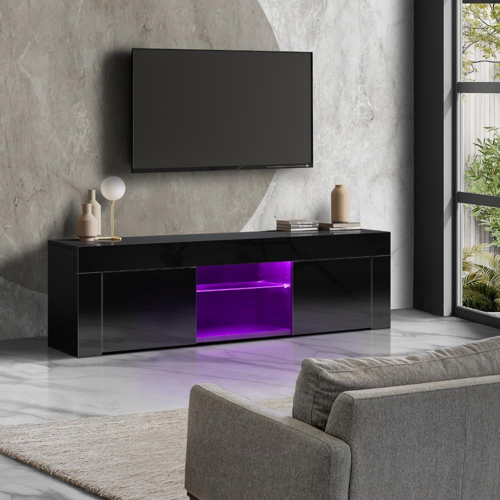 Sansi LED 16 Light TV Cabinet 130cm Entertainment Unit | Hi Gloss TV Unit Stand