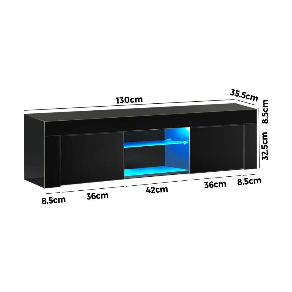 Sansi LED 16 Light TV Cabinet 130cm Entertainment Unit | Hi Gloss TV Unit Stand