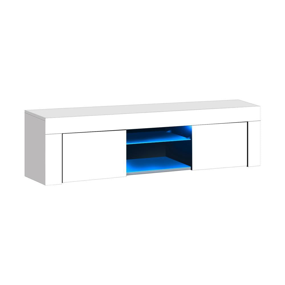 Sansi LED 16 Light TV Cabinet 130cm Entertainment Unit | Hi Gloss TV Unit Stand