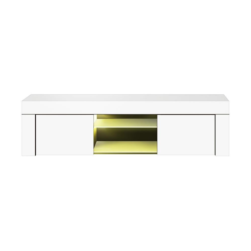 Sansi LED 16 Light TV Cabinet 130cm Entertainment Unit | Hi Gloss TV Unit Stand