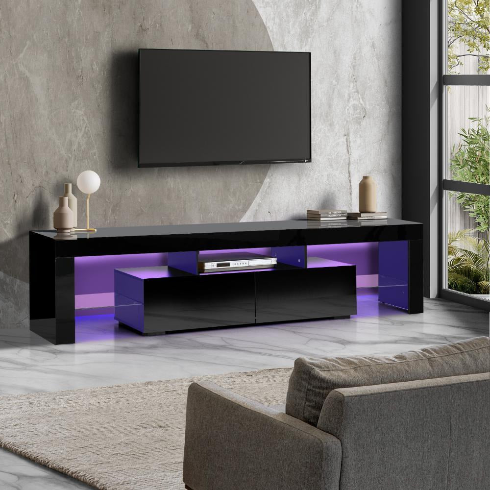Spezia Nuvo LED 16 Light TV Cabinet 180cm Entertainment Unit | Hi Gloss TV Unit Stand
