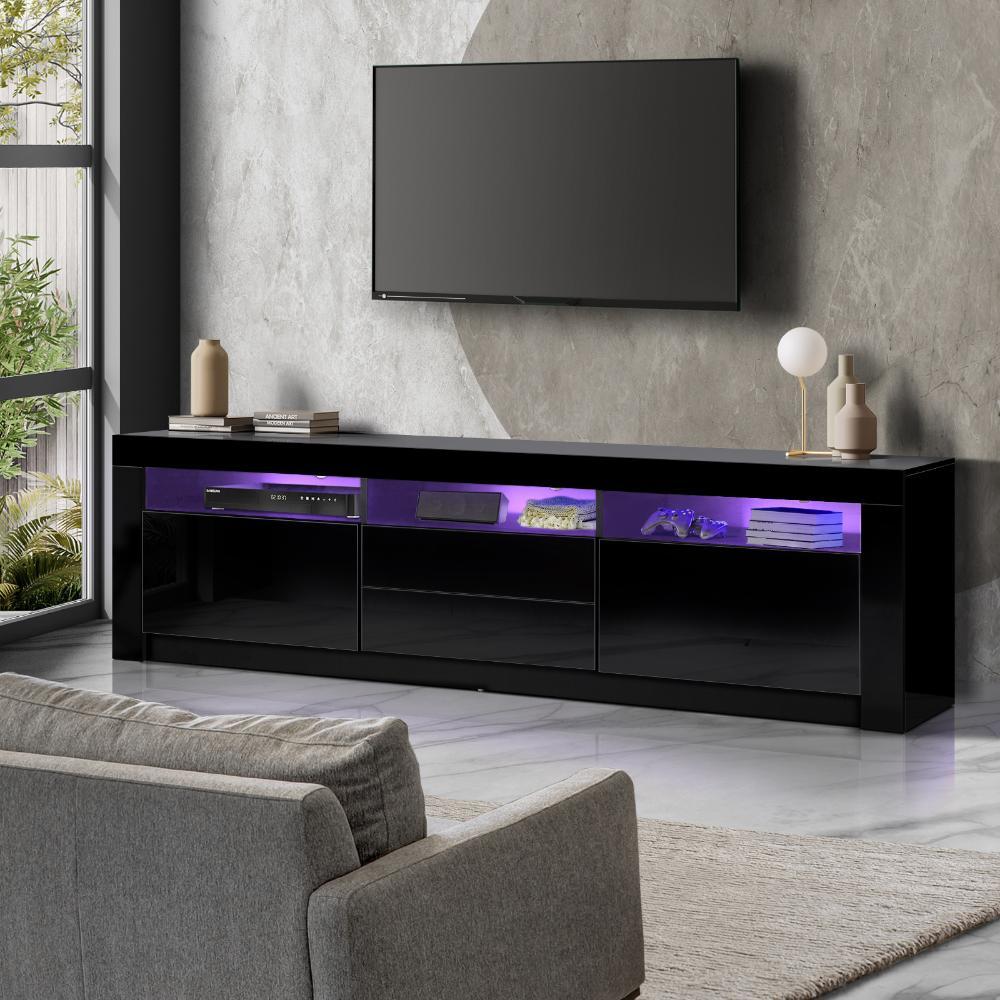 Neo Luxe LED 16 Light TV Cabinet 180cm Entertainment Unit | Hi Gloss TV Unit Stand