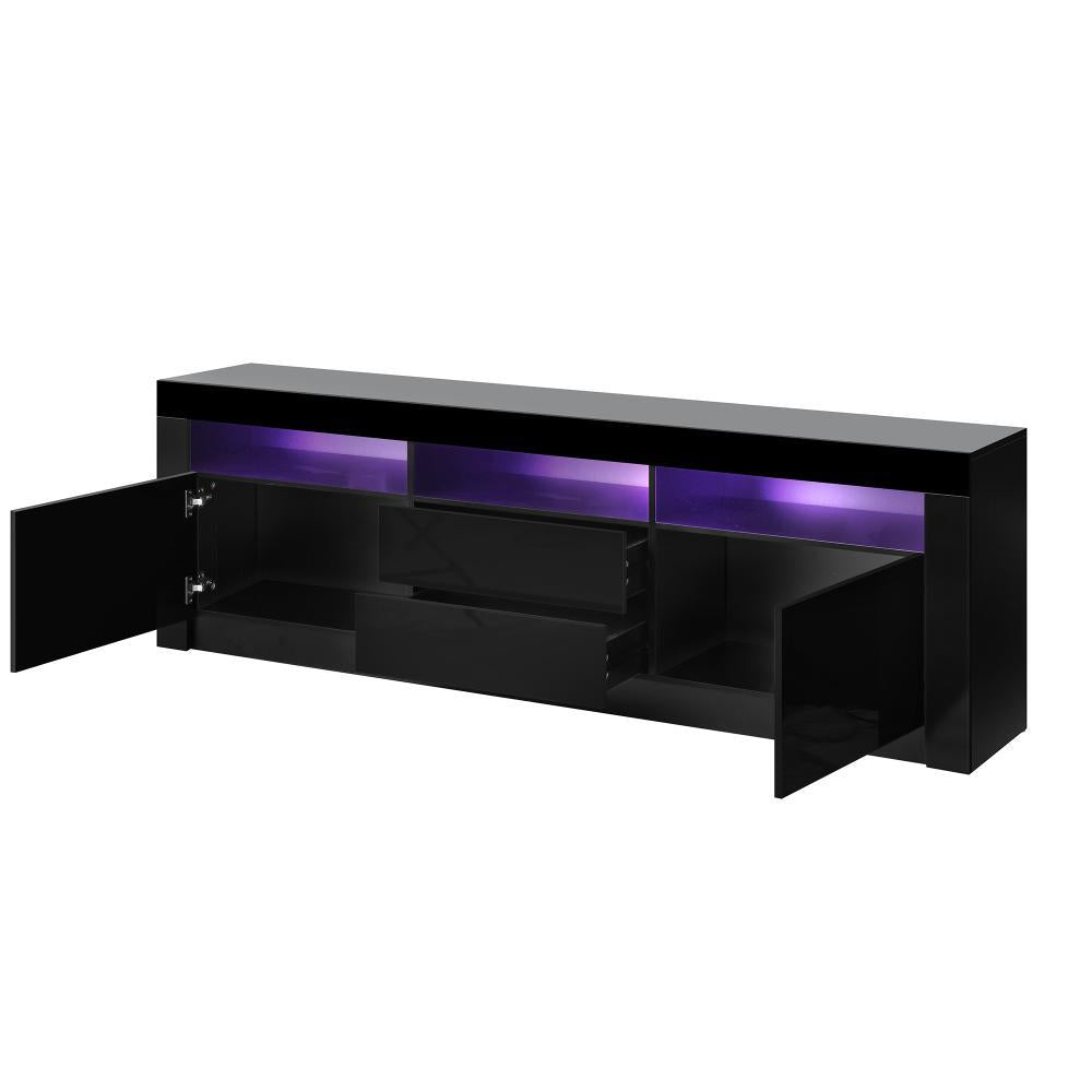 Neo Luxe LED 16 Light TV Cabinet 180cm Entertainment Unit | Hi Gloss TV Unit Stand
