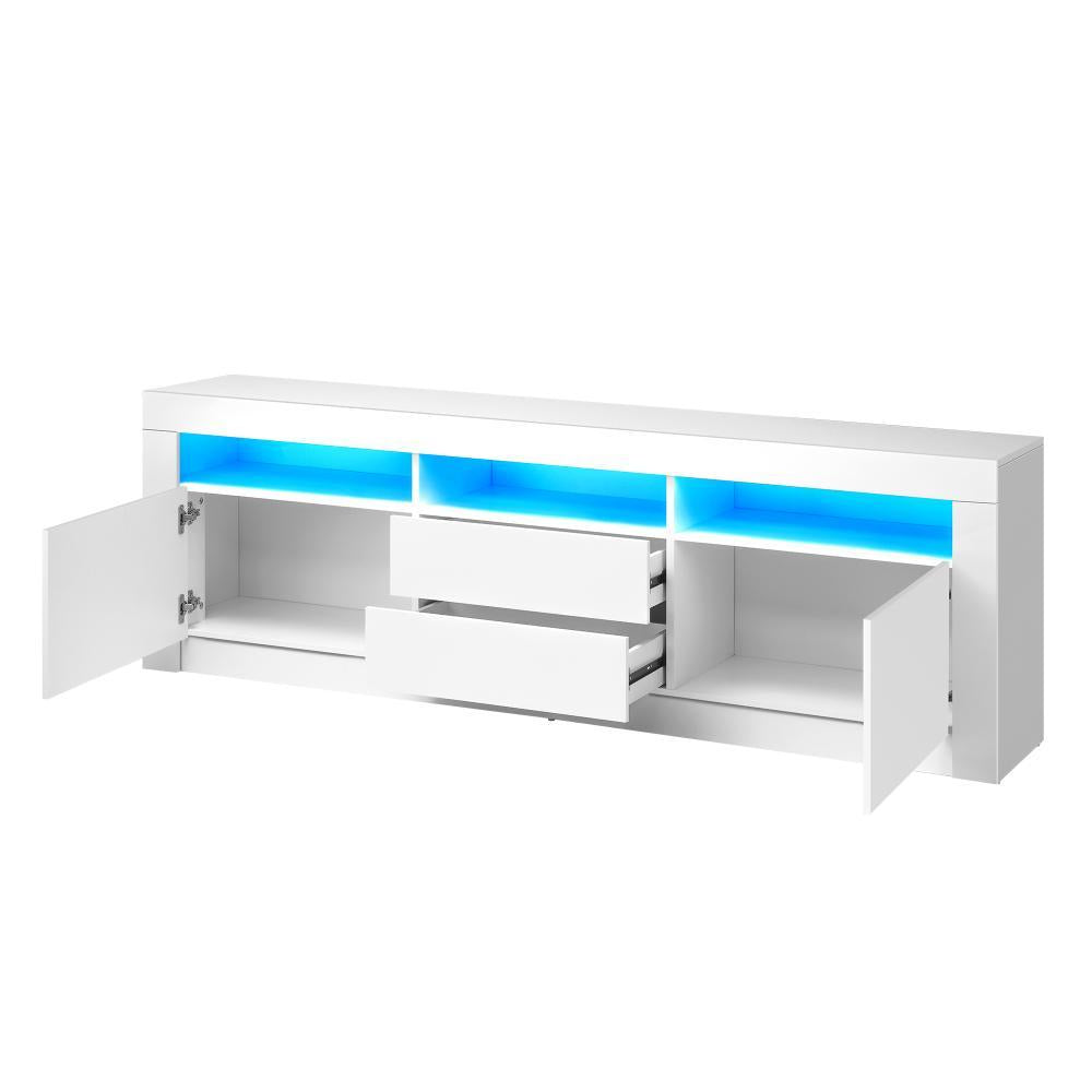 Neo Luxe LED 16 Light TV Cabinet 180cm Entertainment Unit | Hi Gloss TV Unit Stand