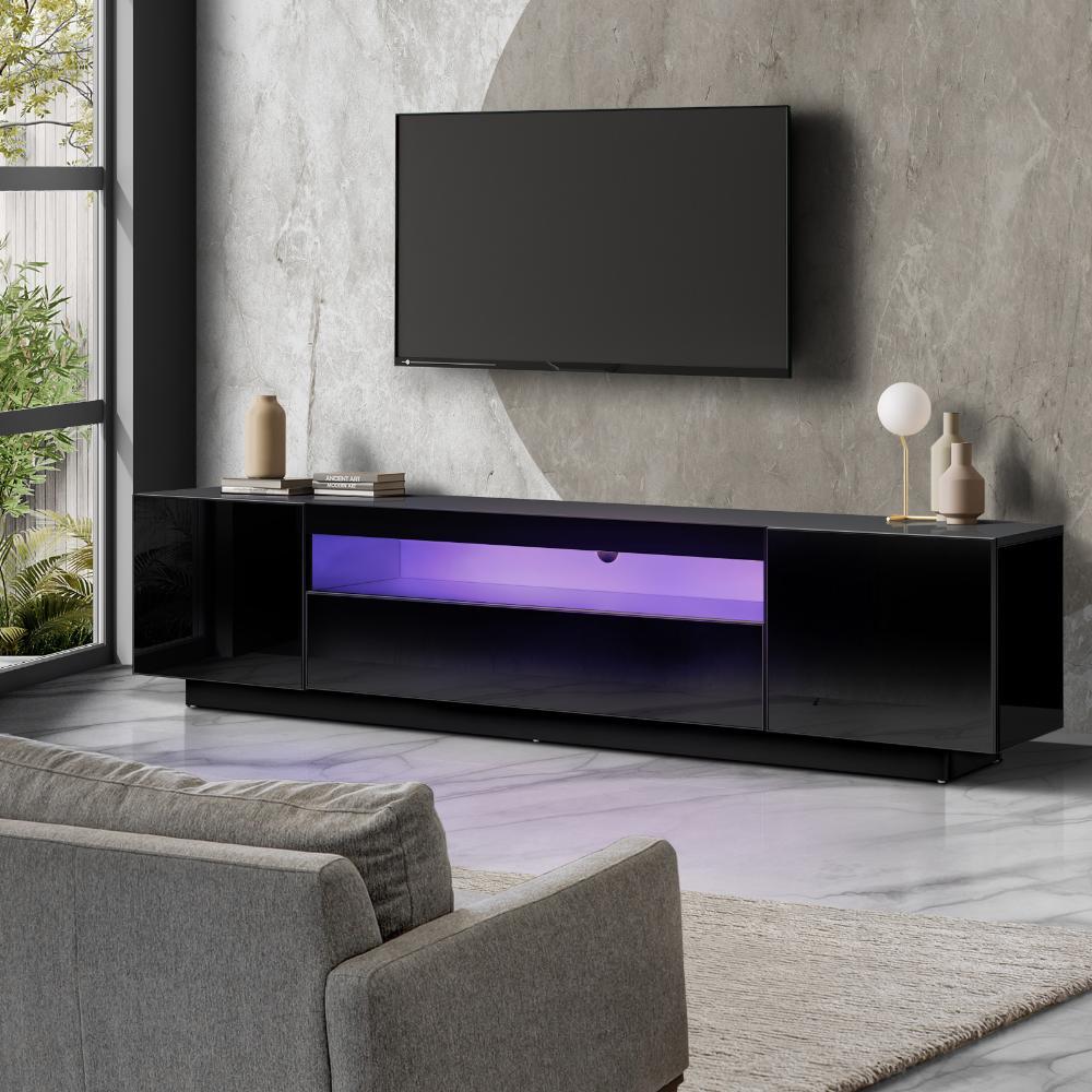 Markus LED 16 Light TV Cabinet 180cm Entertainment Unit | Hi Gloss TV Unit Stand