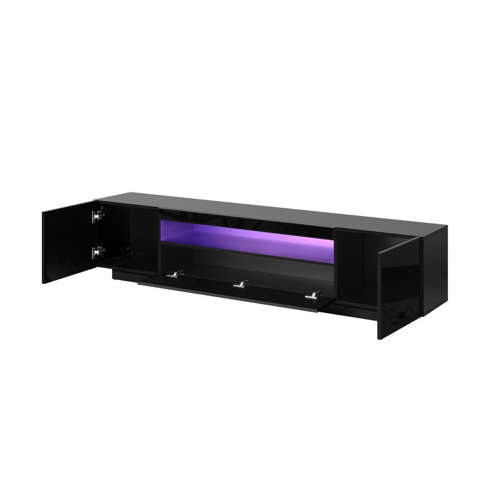 Markus LED 16 Light TV Cabinet 180cm Entertainment Unit | Hi Gloss TV Unit Stand