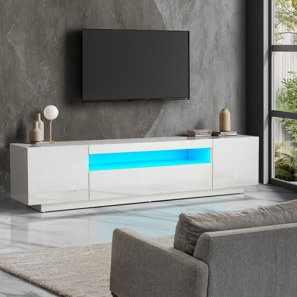 Markus LED 16 Light TV Cabinet 180cm Entertainment Unit | Hi Gloss TV Unit Stand