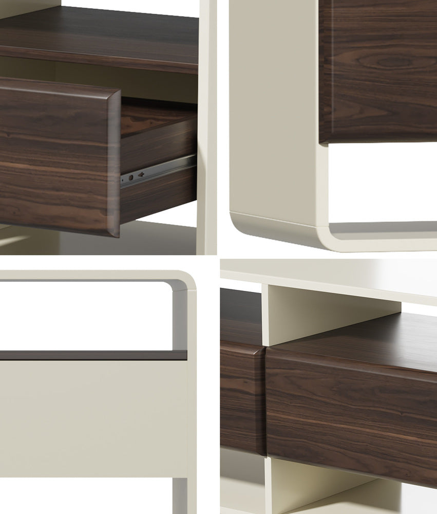 Sanremo Open Shelf 140cm TV Unit | White Retro Modern Multi Draw Entertainment Unit