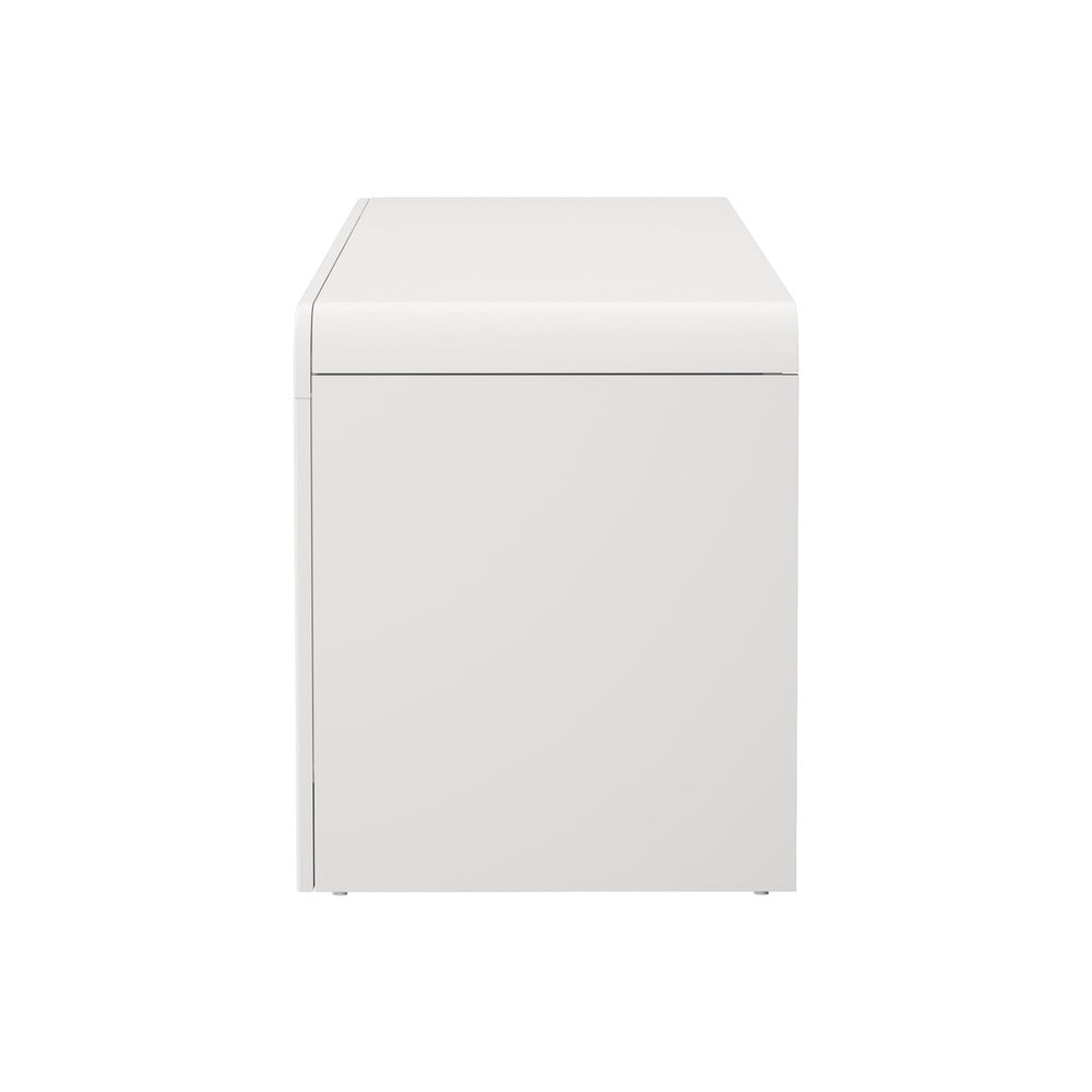 Santorini White Fluted 160cm TV Unit | Modern Ripple 4 Draw Entertainment Unit