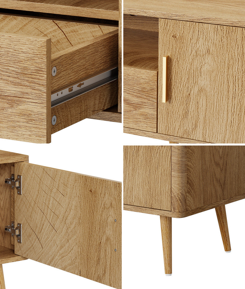 160cm Nordi Luxe TV Entertainment Unit | Scandi TV Cabinet with Storage