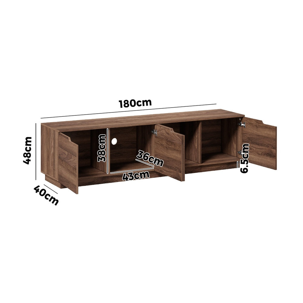 Urbino 180cm TV Entertainment Unit | Modern Four Door Large Storage TV Unit