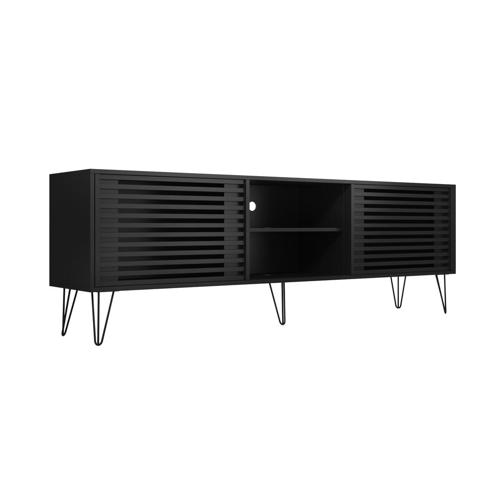 Polizano 180cm Wooden TV Cabinet Entertainment Unit | Modern TV Unit with Storage