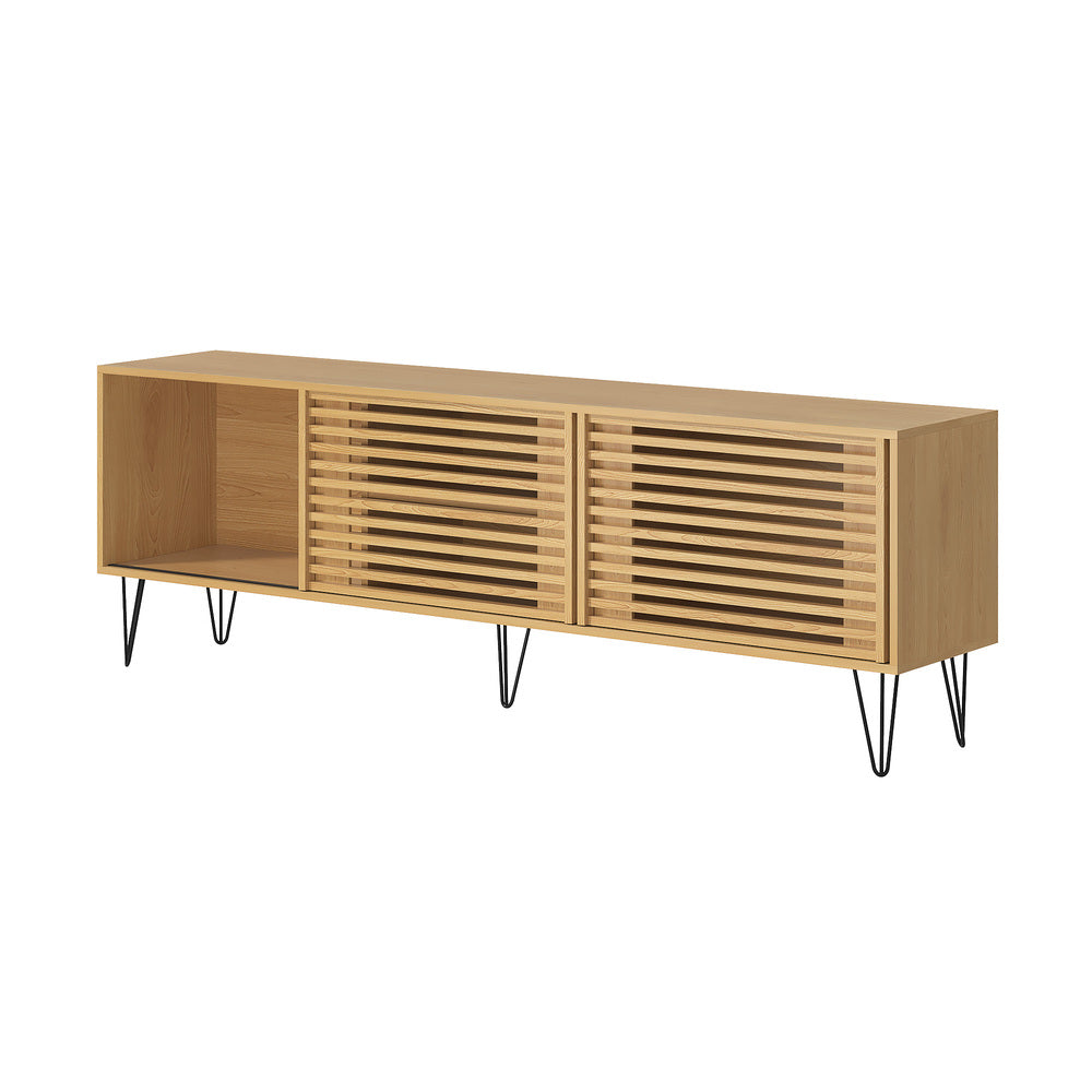 Polizano 180cm Wooden TV Cabinet Entertainment Unit | Modern TV Unit with Storage