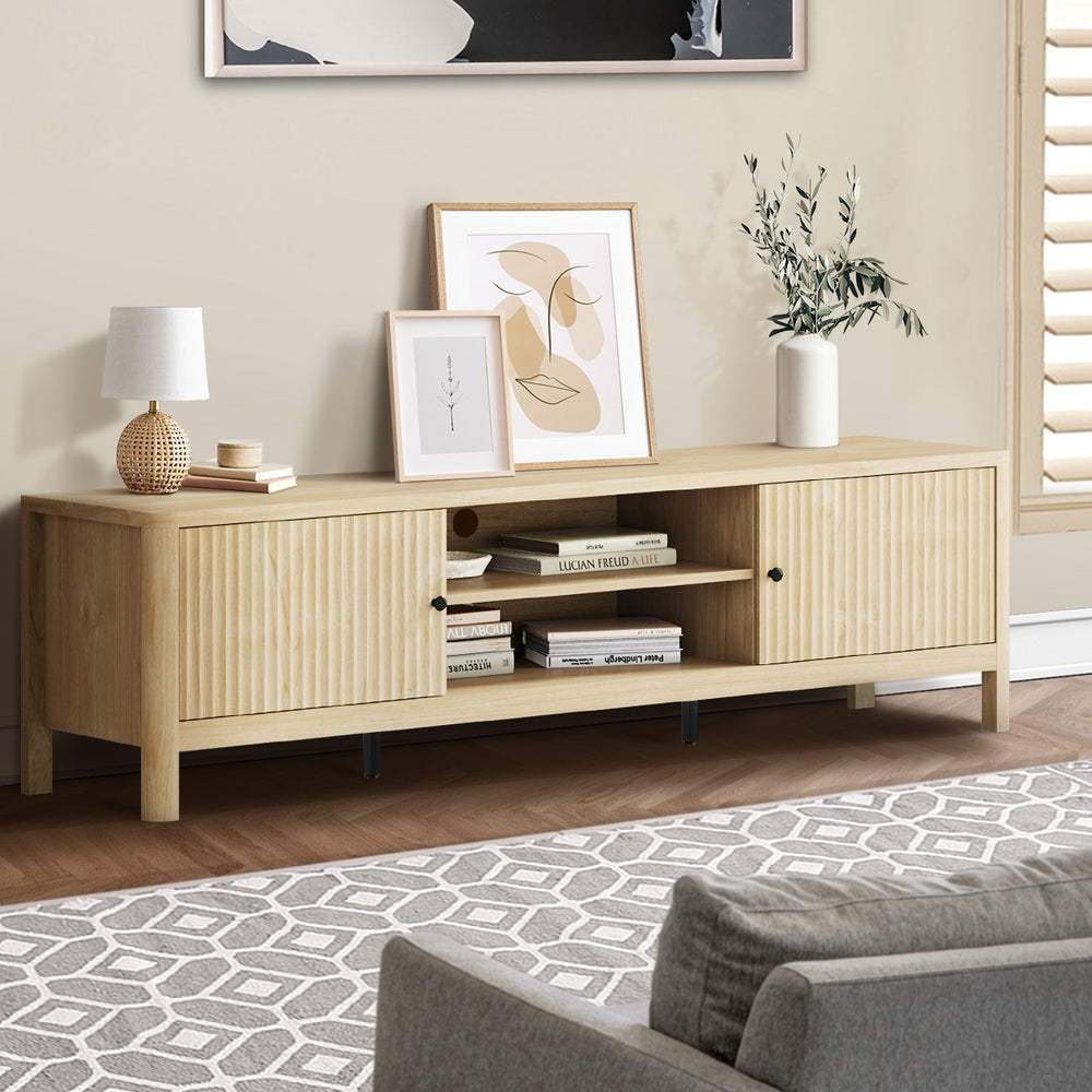 Amaro 160cm TV Entertainment Unit | Modern Style Ripple Front TV Cabinet with Storage