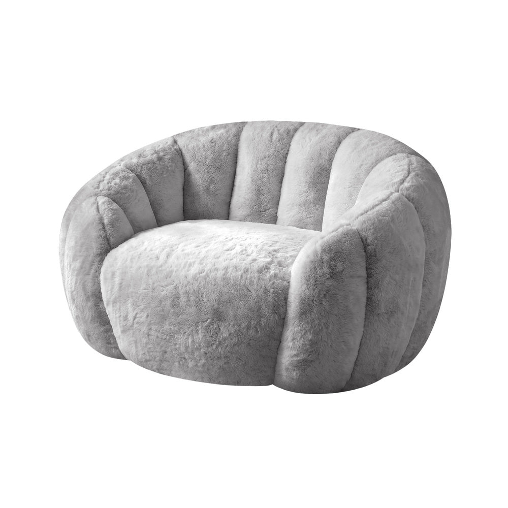 Lexi Super Soft Faux Rabbit Fleece Bean Bag | Soft Plush Fabric Floor Lounge