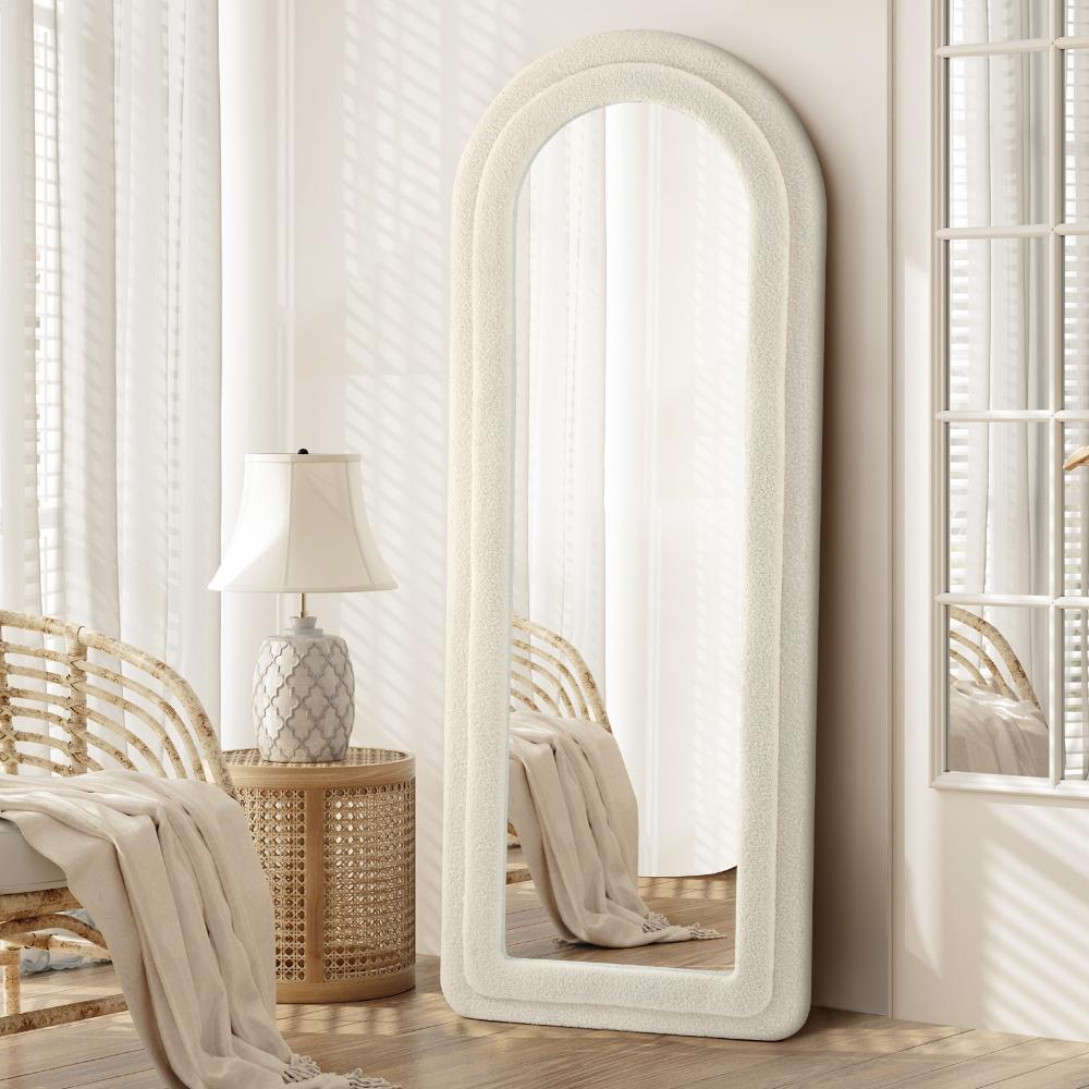 Piazzi Boucle XL Floor or Free Standing Designer Mirror | Abstract 166 x 60cm Feature Décor Mirror