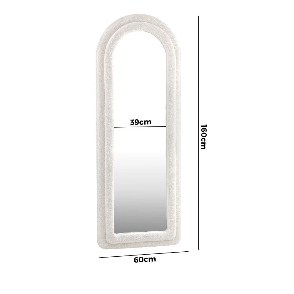 Piazzi Boucle XL Floor or Free Standing Designer Mirror | Abstract 166 x 60cm Feature Décor Mirror