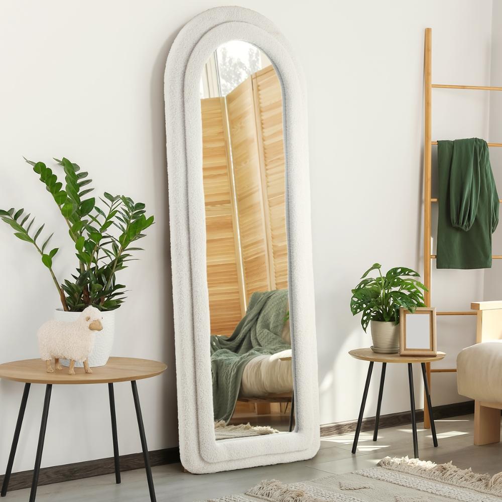 Piazzi Boucle XL Floor or Free Standing Designer Mirror | Abstract 166 x 60cm Feature Décor Mirror