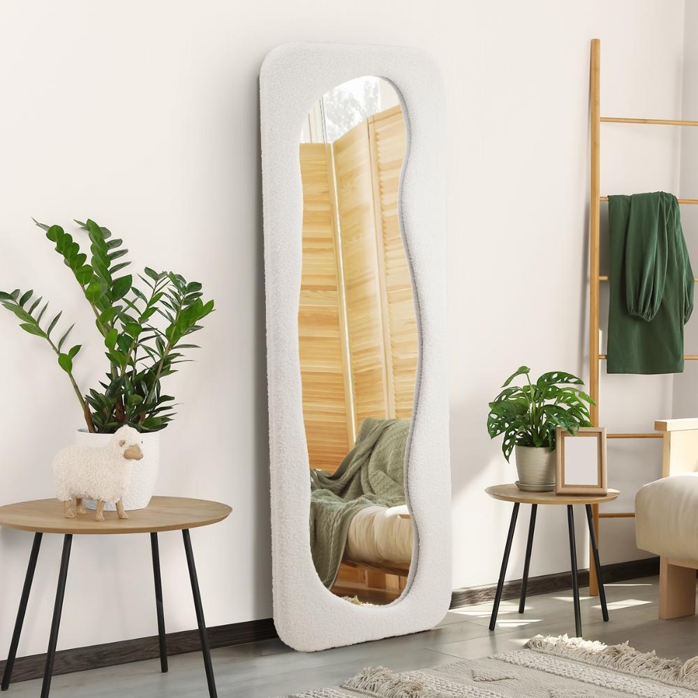 Piazzi Boucle XL Floor or Free Standing Designer Mirror | Abstract 166 x 60cm Feature Décor Mirror