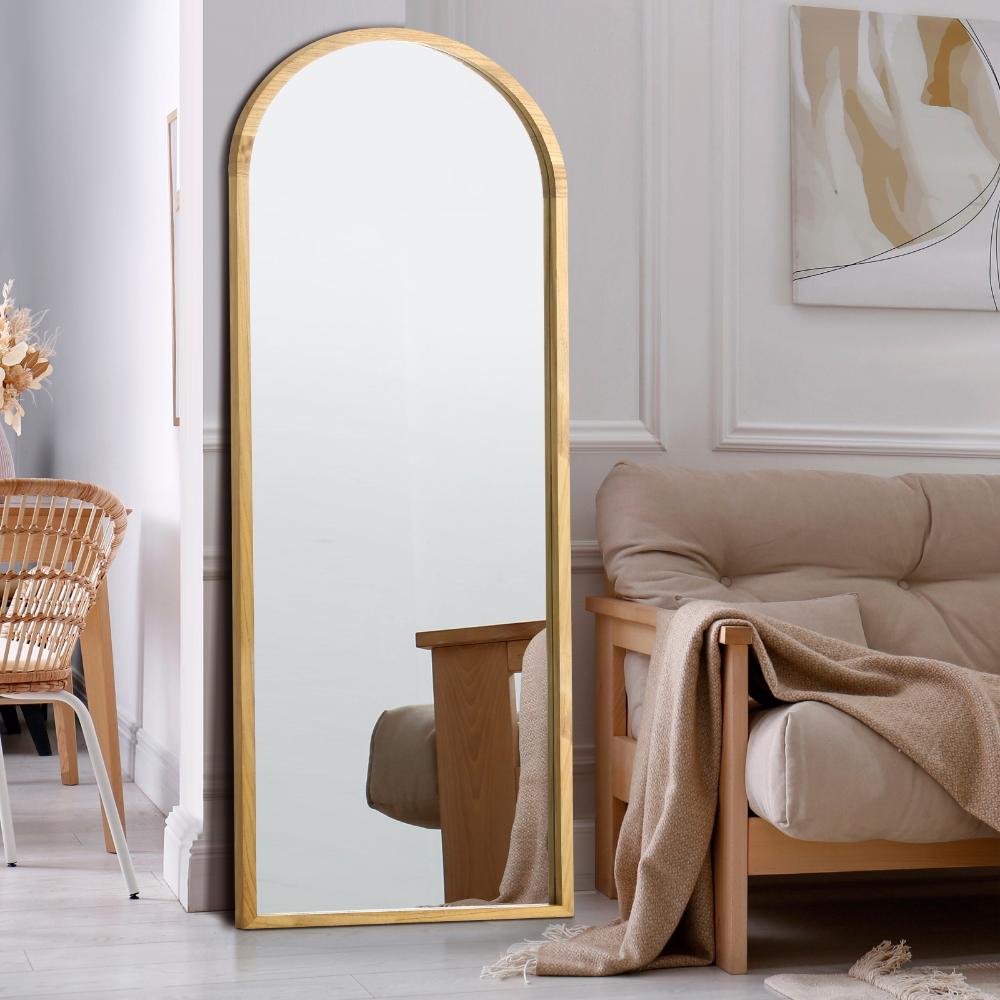 Perose Arched Wall or Floor Designer Mirror | Modern Feature Wall or Floor Mounted Décor Mirror