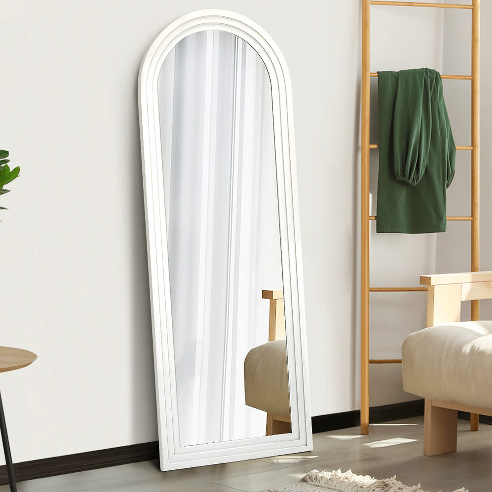 Imoli Arched 165 x 60cm Wall or Floor Designer Mirror | Modern Full Length Wooden Décor Mirror