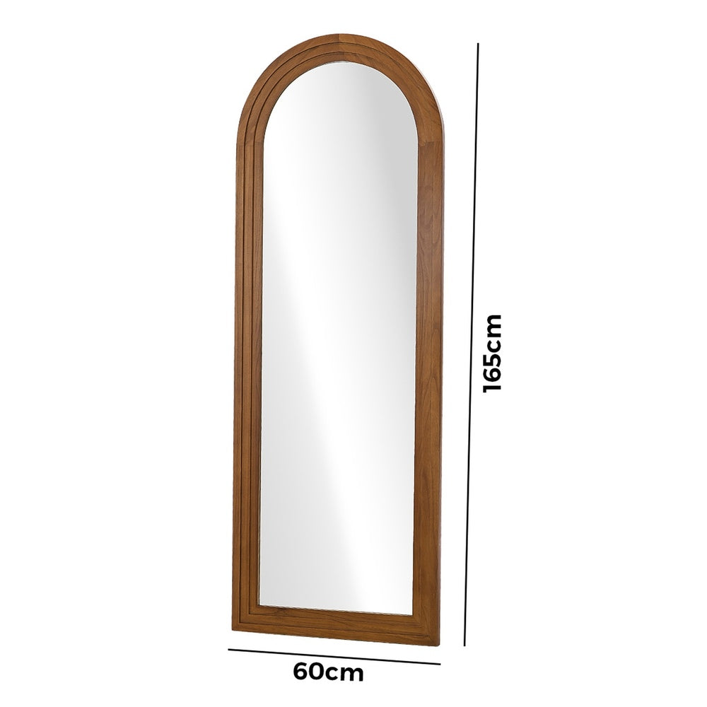 Imoli Arched 165 x 60cm Wall or Floor Designer Mirror | Modern Full Length Wooden Décor Mirror