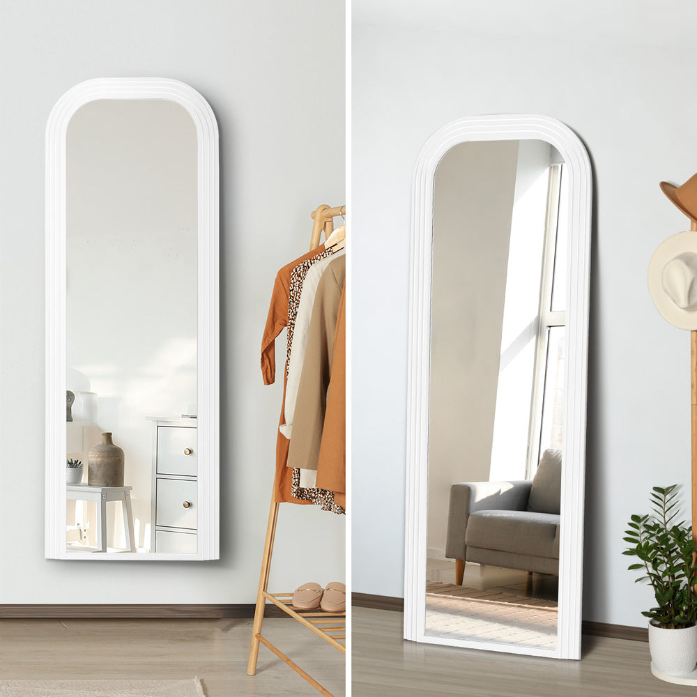 Astore Arched 165 x 60cm Wall or Floor Designer Mirror | Modern Full Length Wooden Décor Mirror