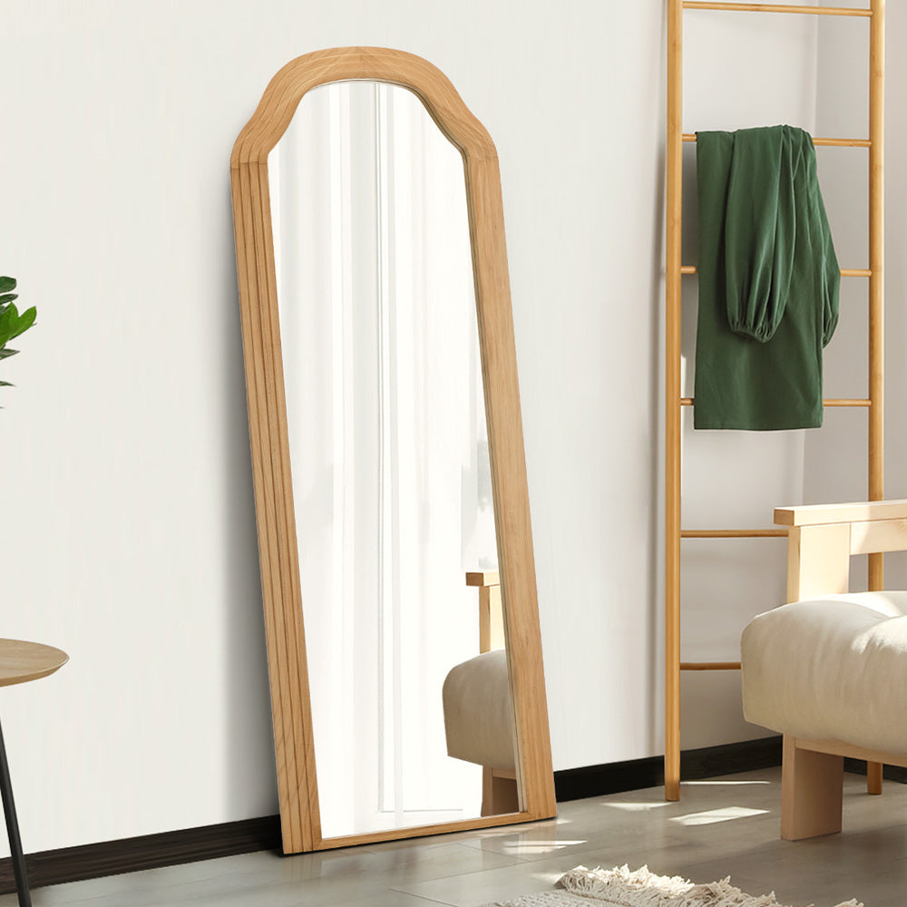 Versailles Arched 165 x 60cm Wall or Floor Designer Mirror | Modern Full Length Wooden Décor Mirror