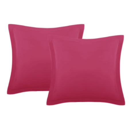 Set of Two Easy Care Cotton Blend Percale European Pillowcases | Two Cotton Blend Pillowcases
