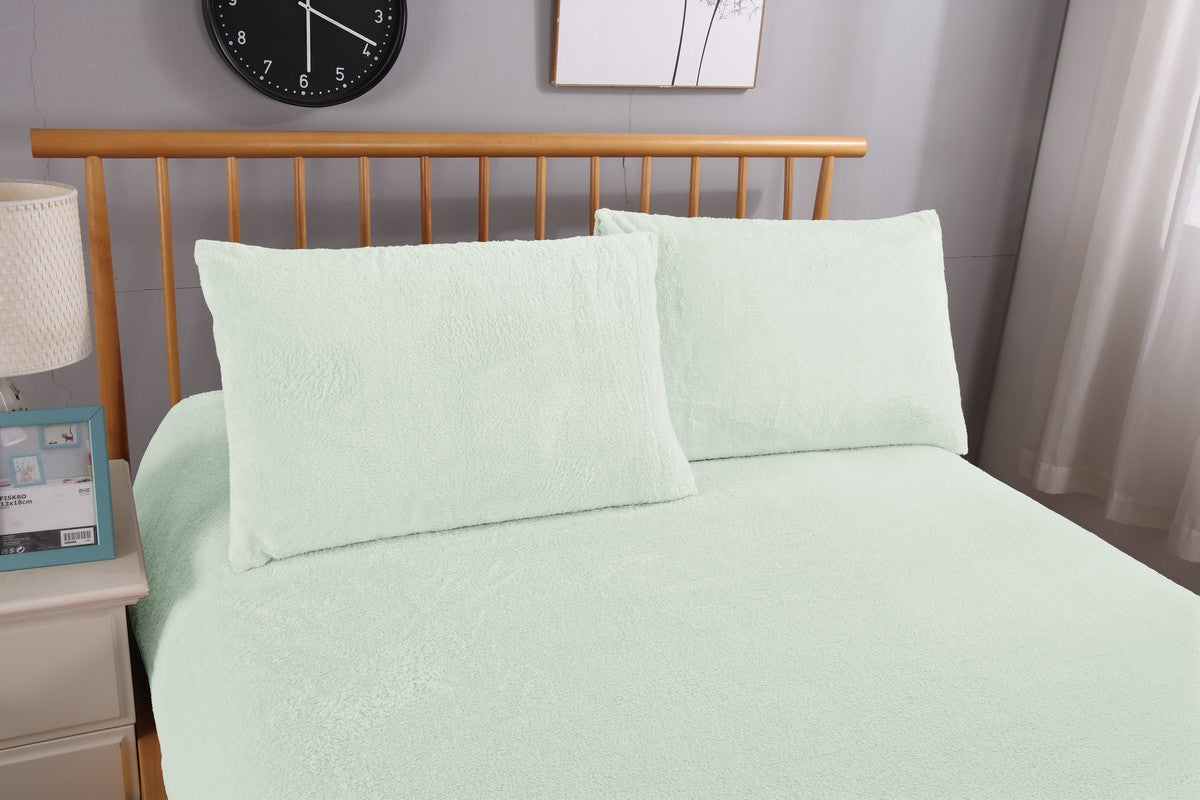 Ramesses Teddy Fleece Fitted Sheet Combo Set | Winter Warm Soft Teddy Fleece Sheets