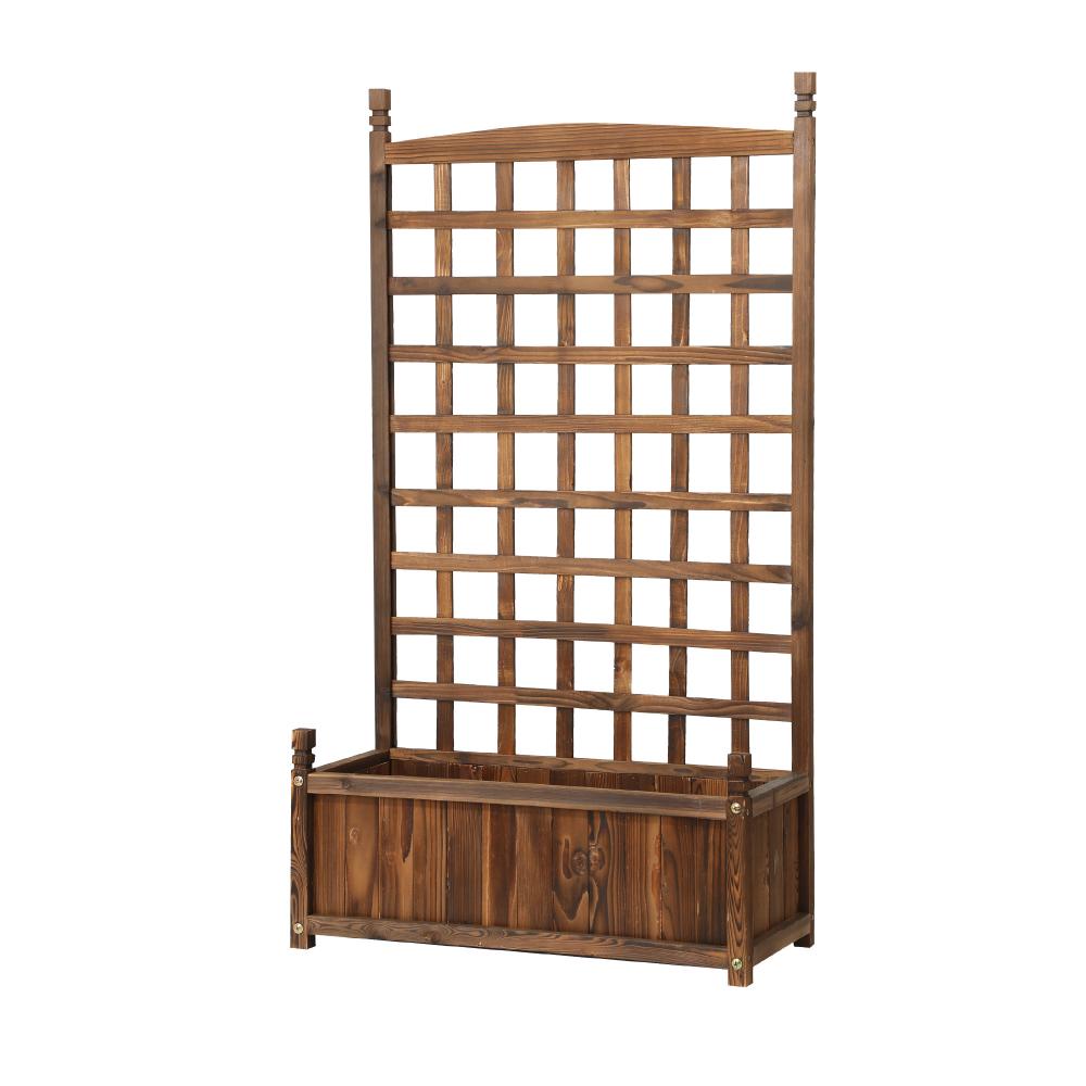 Arezzo Wooden Garden Bed with Climbing Trellis | Raised Garden Bed Standing Flower Vegetable Planter